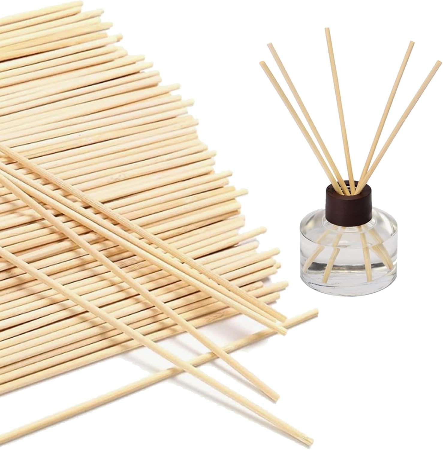 100PCS Reed Diffuser Sticks,18cm Wood Rattan-Reed Sticks Replacement Essential