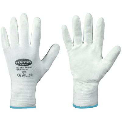 12er PACK(Paar) Gr .8 *CLASSIC BEIJING*  STRONGHAND  HANDSCHUHE weiß *CLASSIC BE