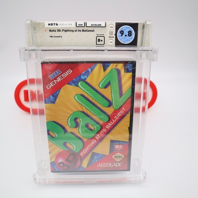 Sega Genesis Game BALLZ / BALLS - WATA GRADED 9.8 B+! NEW & Factory Sealed!