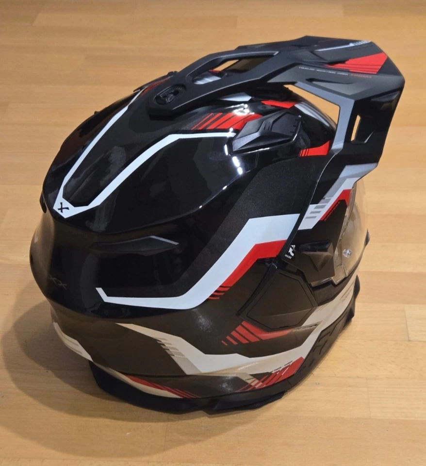 Nexx X.Wed 2 Columbus, Integralhelm Adventure Helm, Schwarz/Grau/Rot, XL(61-62) - Bild 4 von 4