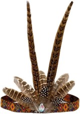 Feather Headdress Headband Native American Indian Style Headwear 1