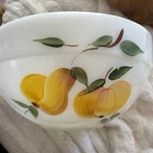 Anchor Hocking Fire King Gay Fad Fruit Milk Glass Mixing Bowls Vintage