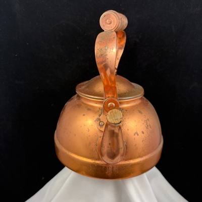 VINTAGE Tagus Copper Brass Tea Pot Kettle Wood Handle Portugal | eBay