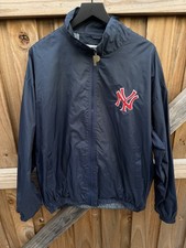 VTG New York Yankees Pro Player Windbreaker Jacket XL Navy W/ Rare Red Boss Logo