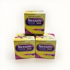 Nexium 24hr Delayed Release Heartburn Relief 20mg TABLETS 14 count-3Pack Exp8/26