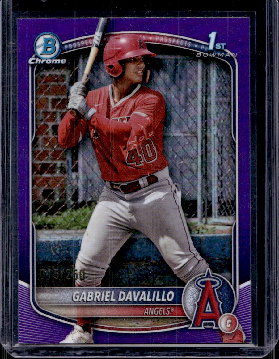 Gabriel Davalillo 2025 Bowman Chrome #BCP-178 Purple Refractor /250