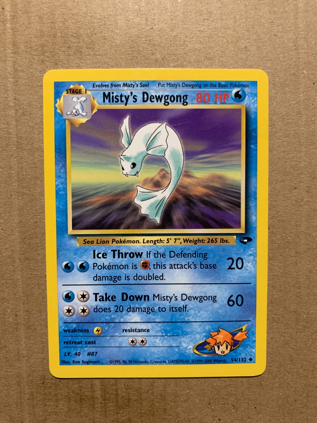 Misty's Dewgong 54/132 Gym Challenge - Uncommon Pokemon Card - NM/Mint