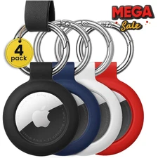 Airtag Keychain Holder – 4 Pack Airtag Holder Keychain, Secure Apple Airtag Case