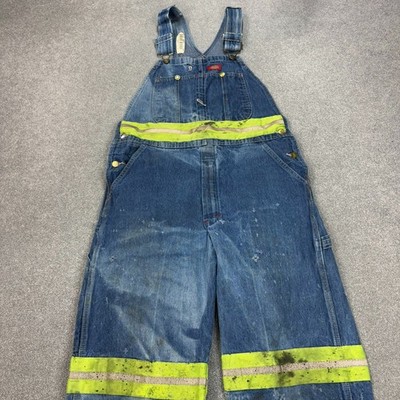 Dickies Latzhose Erwachsene 34x32 blau Latzhose Denim Arbeitskleidung Hi-Vis Herren