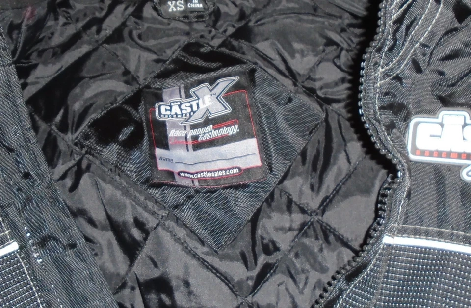 Chaqueta Castle X para hombre XS negra moto de nieve Foto 3 de 3