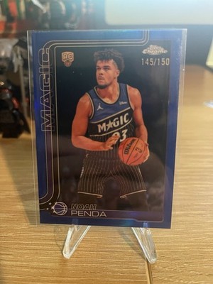 2025-26 Topps Chrome Update - Noah Penda #182 Blue Refractor /150 (RC)