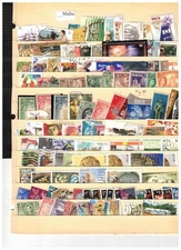 MALTA-CLEAROUT COLLECTION  OVER 119** 1 PAGE cat  NEAR $55.++ USED  LOT 303-81bb