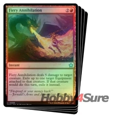 Foil Fiery Annihilation X4 M/NM Magic: The Gathering MTG Foundations