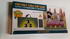 Portable Table Cup Game Folding Tailgate Beer Pong Toss Backyard Game