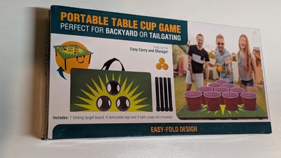 Portable Beer Pong Table Perfect For BBQ's And Tailgating
