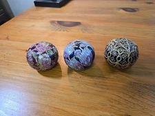 3 Heavy Decorative Balls.        D2