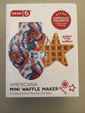 Dash Star Mini Waffle Maker with Americana Pr...