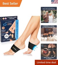 Arch Support Sleeves for Foot Pain Relief - Black - One Size