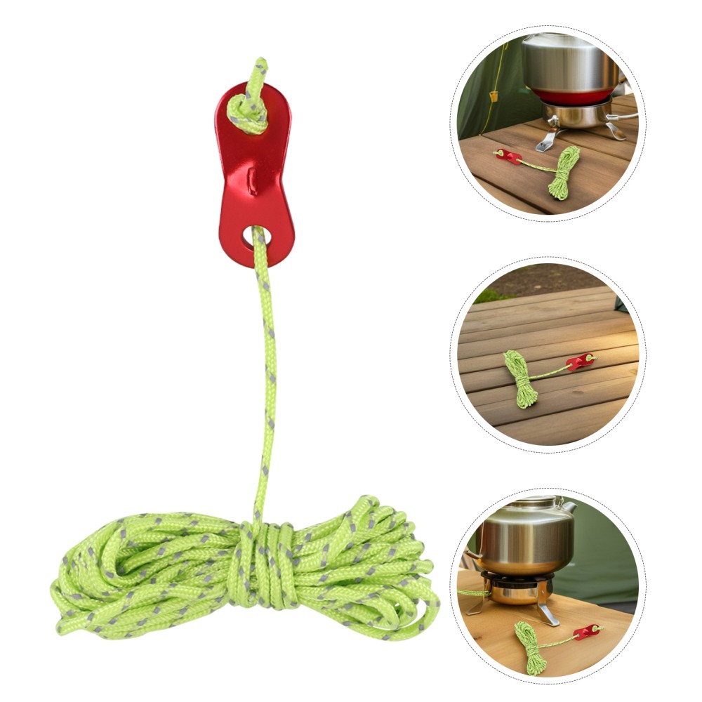  8pcs Reflective Tent Guylines Cord: 4m Rope Tie Down For Camping Canopy Outdoor