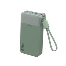 Power Bank 65W 20000mAh Laptop Portable Charger with 65W with Cable Green