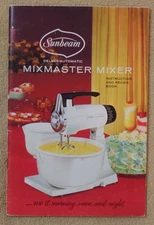 Vintage Sunbeam Deluxe Mixmaster Instruction & Recipe Book, 1968, 35 pages