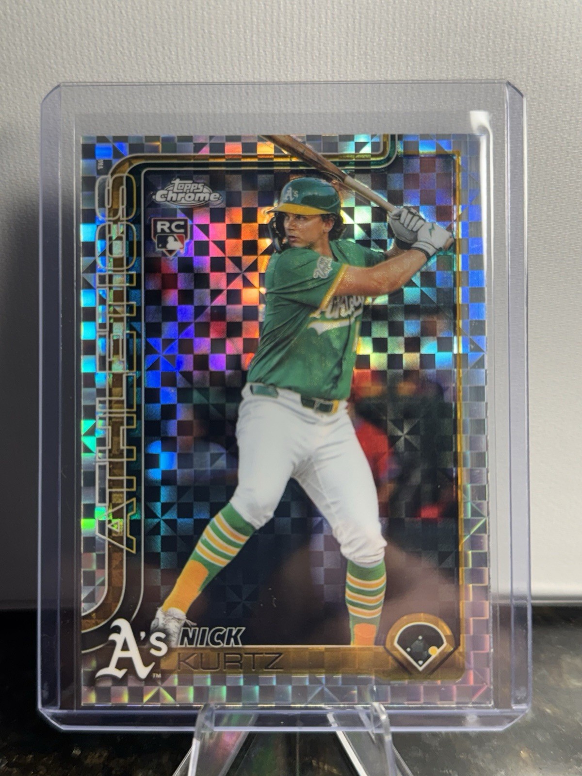 2025 Topps Update Chrome Nick Kurtz RC X-Fractor #USC-178 A's Athletics