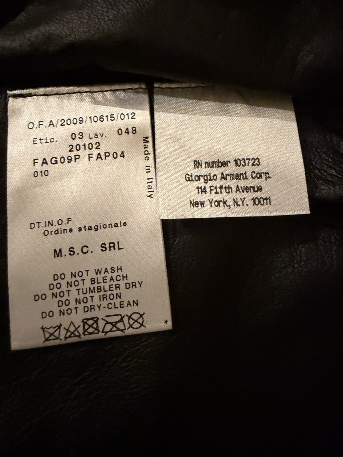 Georgio Armani Leather Jacket image 8