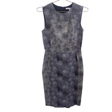 Diane von Furstenberg Eden Black White Static Print Sleeveless Sheath Dress 4