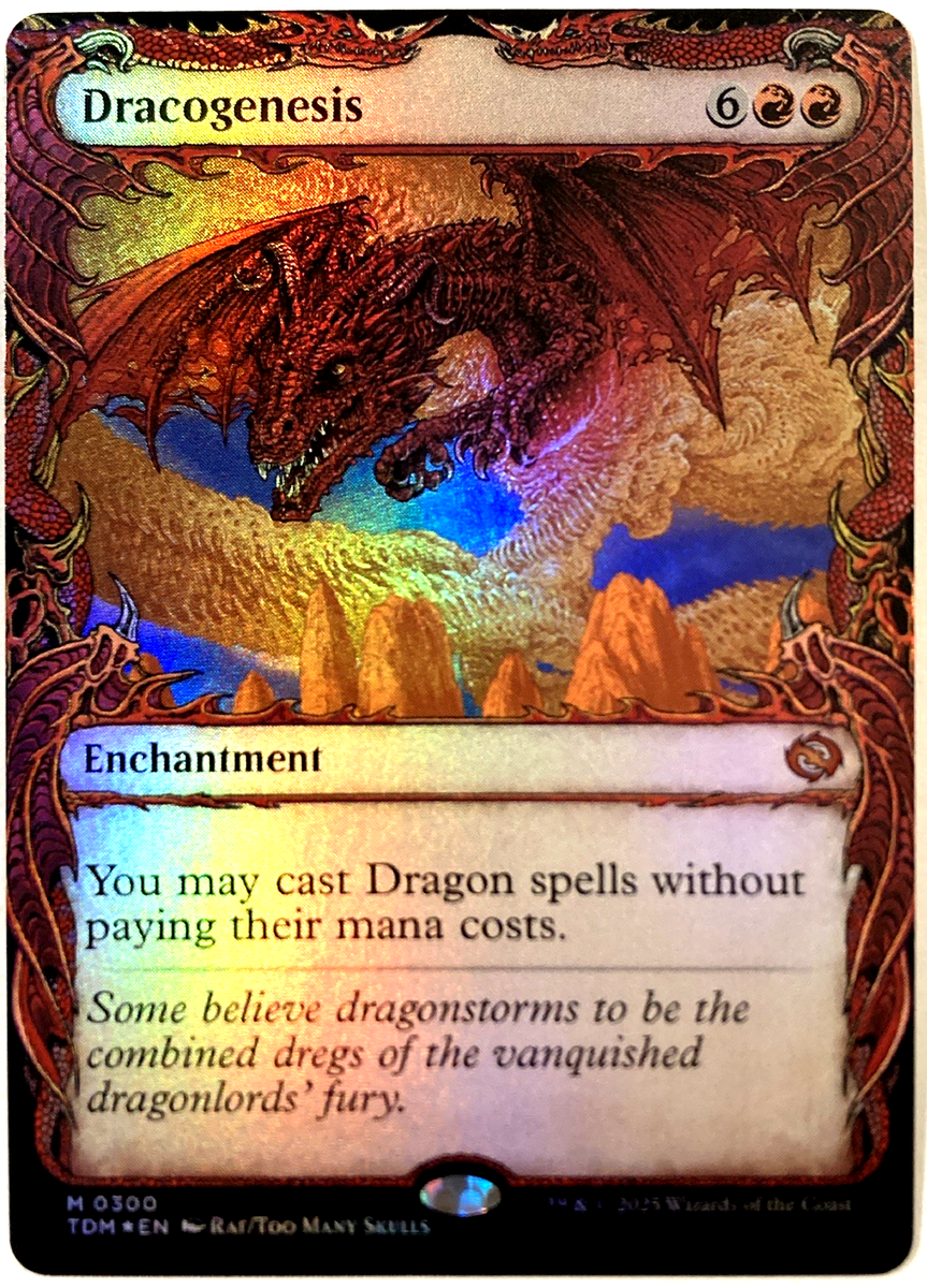 dracogenesis mtg card Magic The Gathering - Tarkir: Dragonstorm Let the dragonstorms rage Dracogenesis Proxy - Enchantment |