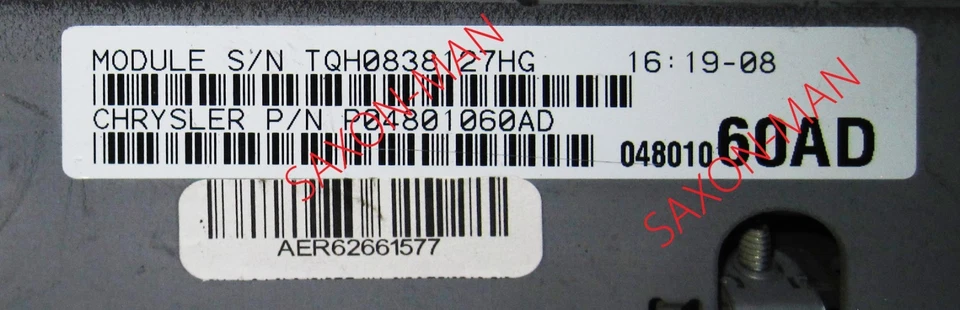 98 Chrysler T&C Dodge Caravan & Grand Caravan Plymouth Voyager BCM 04801060AD - Image 3 of 4