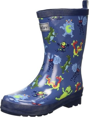 Hatley Jungen Stiefel Regenstiefel Rain Boots Gummistiefel, Blau, EUR 23