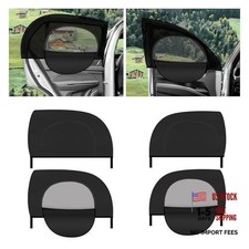 4PCS Zipper Car Window Shades for Side Window,Blackout  Mesh Car Windows