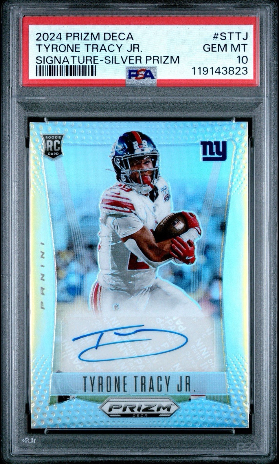 2024 Prizm Deca Tyrone Tracy RC PSA 10 #STTJ Silver Auto Rookie