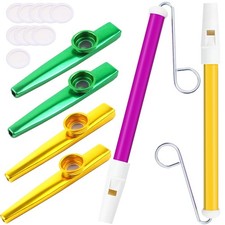 16 Piece Kazoo Set Including 4pcs Kazoos 2pcs Slide Whistles 10pcs Kazoo Memb...