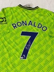 Cristiano Ronaldo Signed Manchester United Pro Style Soccer Jersey with COA