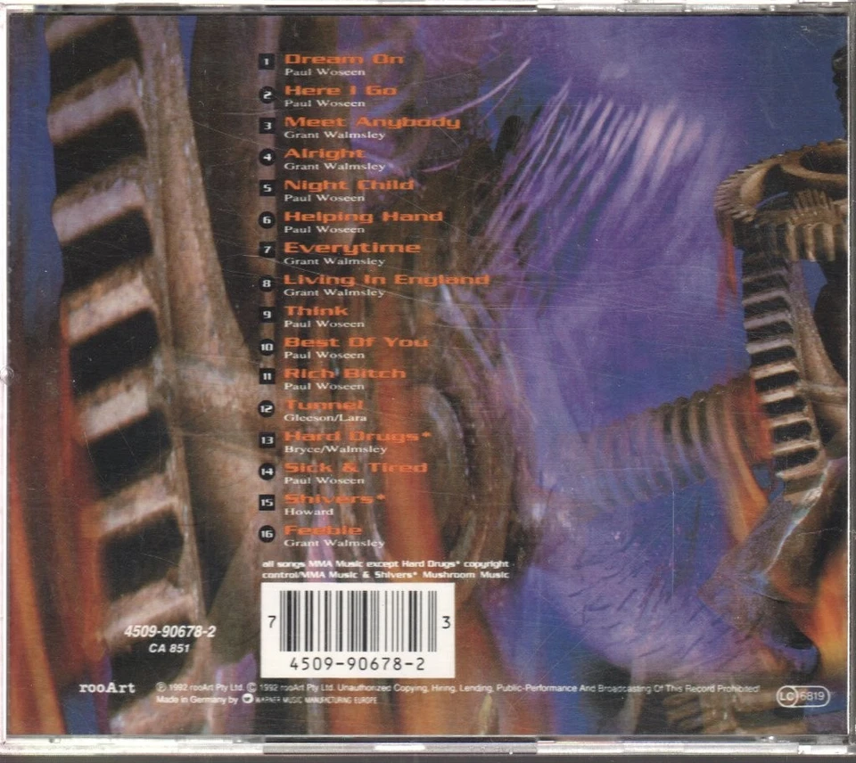 Screaming Jets Tear Of Thought CD Deutschland Rooart 1992 4509906782 - Bild 2 von 2