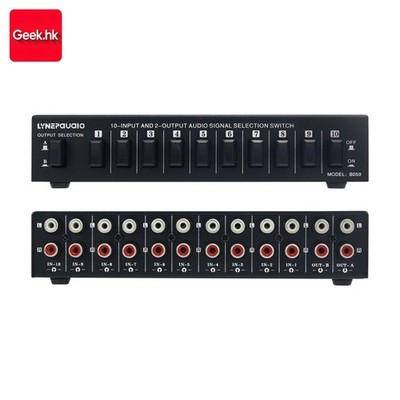 B059 Audio Switcher RCA Audio Selector Lossless Bidirectional Switching gk45