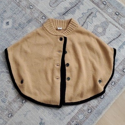 Janie and Jack Todder Girls Butterscotch Tipped Sweater Poncho Sz2T