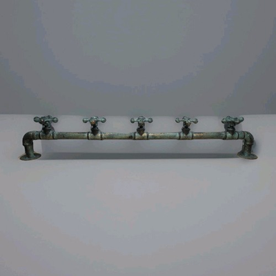 #ad Metal Water Pipe Faucet Knob Bah Towel Rack Industrial Bathroom Hardware Decor $17.00