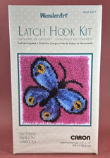 WonderArt Caron Latch Hook Kit Butterfly 4677 12x12 Sealed