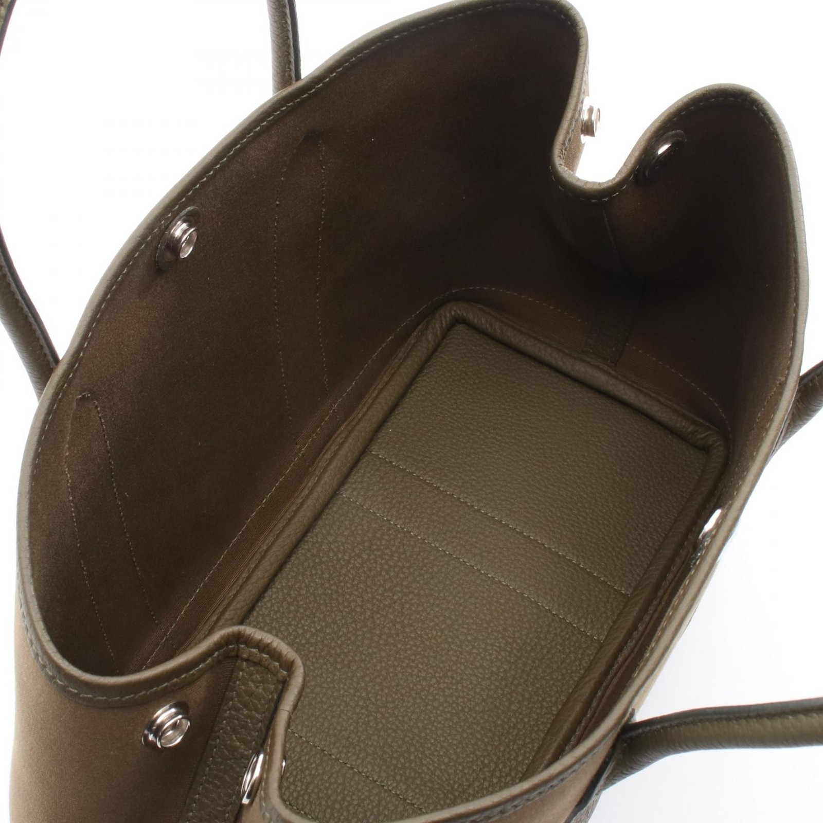 HERMES Garden party TPM Tote Bag Y Toile officier Negonda leather Vert Olive SHW thumbnail 3