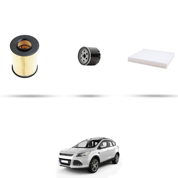 Hoffcar Wartungsset - 3 Filter FüR Ford Kuga II 1.6 Ecoboost 134 Kw Ab 2013-image