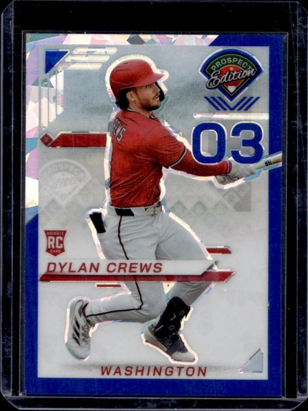2025 Panini Prospect Edition Dylan Crews Holo Ticket RC Blue Ice #/299 Nationals