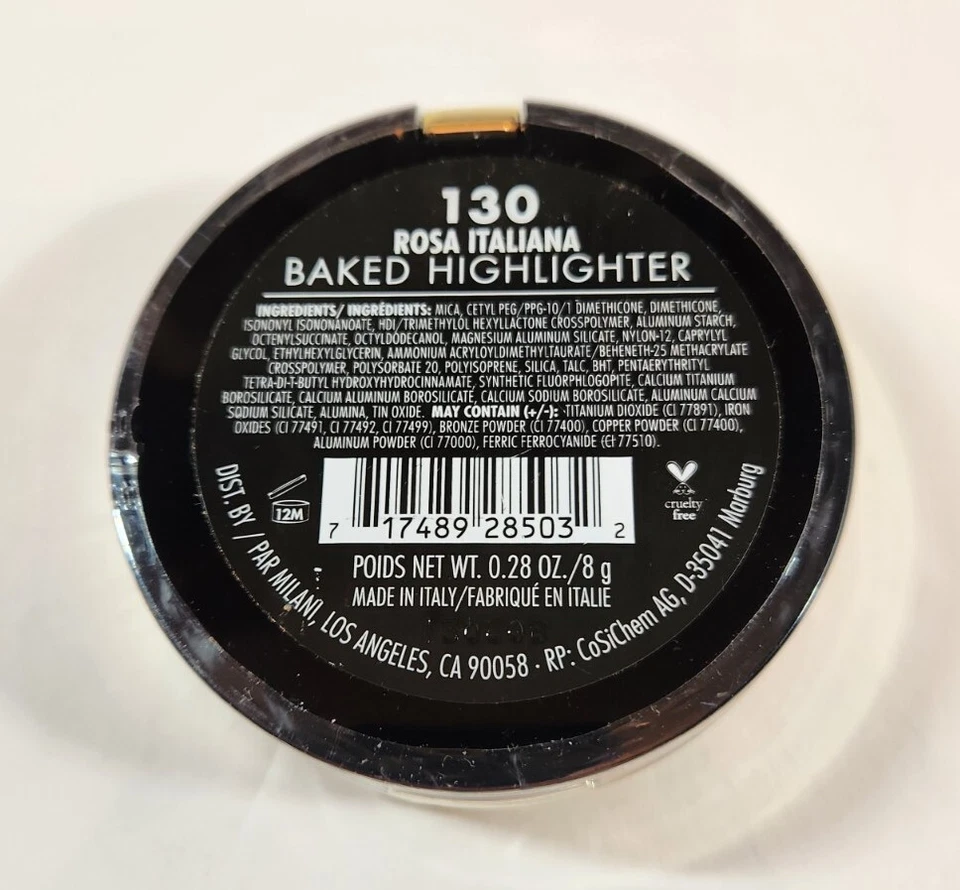 NEW SEALED Milani Baked Highlighter - 130 Rosa Italiana .28oz - Image 2 of 3