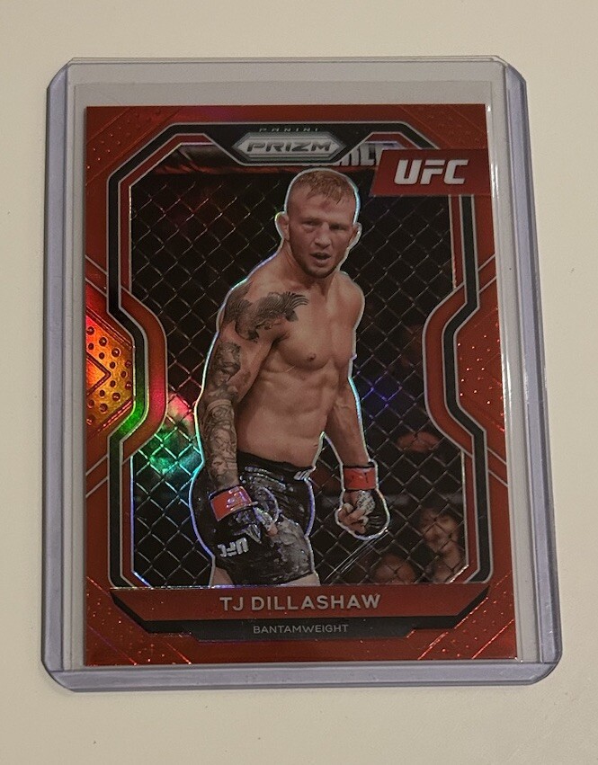 2021 Panini Prizm UFC TJ Dillashaw Red Prizm /275 Debut 1st Prizm