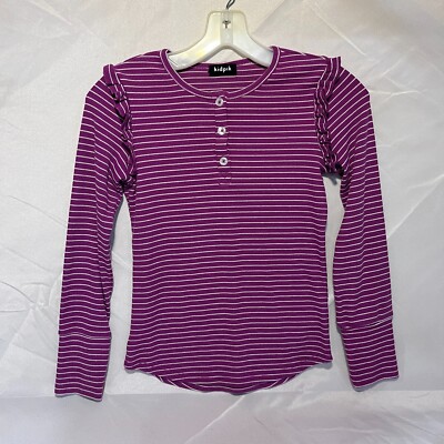2 Pack Girls Stripped Long Sleeve Shirts KIDPIK Size M