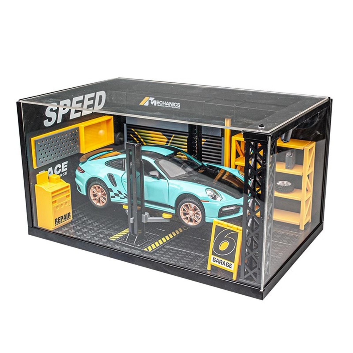 1:24 Scale Diorama Car Garage Miniature Simulation Car