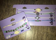 Claire  s Beach Shell Crystal Choker Necklace Bracelet Set Jewelry Lot Vsco Girl