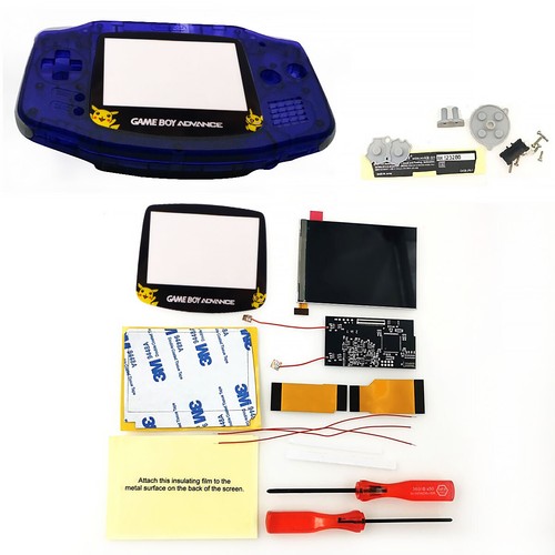 2 in1 GBA IPS V2 High light Backlight Kit+Pre-Cut Shell For Gameboy Advance - Picture 10 of 26