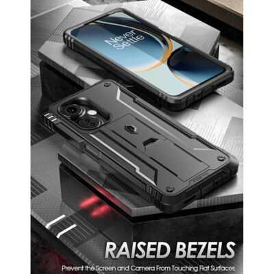 For OnePlus Nord N30 5G Case Full Body Cover with Screen Kickstand Black